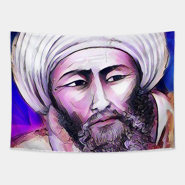 Averroes Pink Portrait | Averroes Artwork 8 Tapestry by JustLit