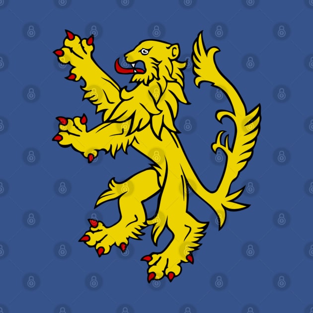 Lion Rampant On A Field Of Azure by StadiumSquad