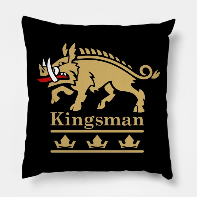 The Kingsmen Emblem Pillow by Vault Emporium