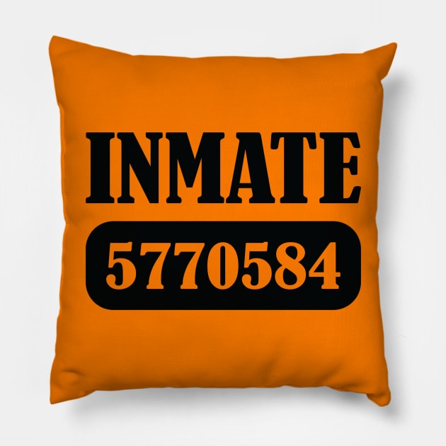 Funny Jail Inmate Prisoner DIY Halloween Costume Pillow by HCMGift