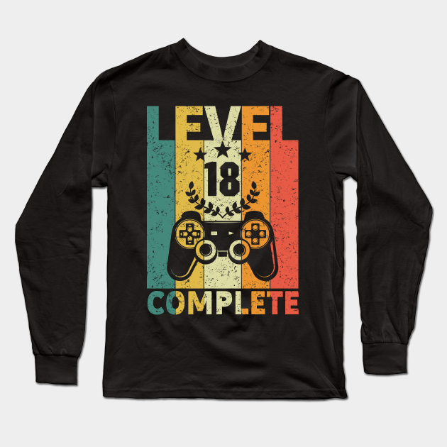 18th Birthday Gift - Level 18 complete video gamer - Level 18 Complete ...