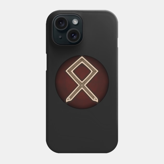 Othala, Odin's Rune (Wodan) - version 2 - Viking / Norse / Saxon Futhark Rune Phone Case by SolarCross