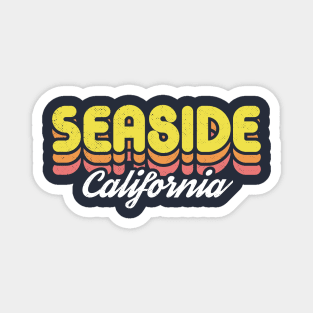 Retro Seaside California Magnet