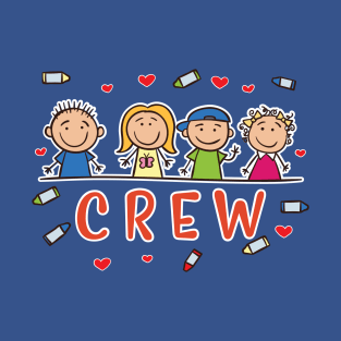 Kinder Crew Kids Friends Pre-K School Preschool Team T-Shirt