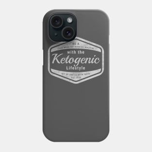 Retro Ketogenic Lifestyle Design Lt Grey Phone Case