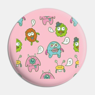 Funny Monsters Pin