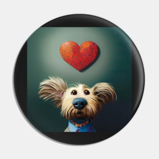 Dog Valentine Pin