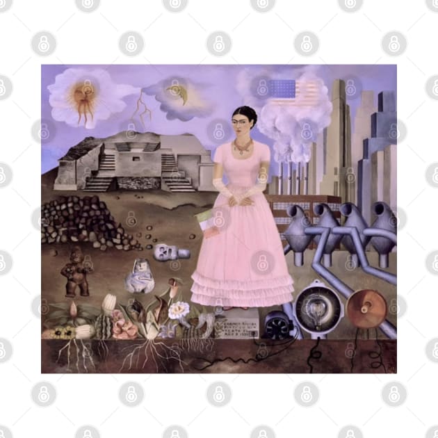 Self Portrait Along the Border Line Between Mexico and the United States by Frida Kahlo by FridaBubble