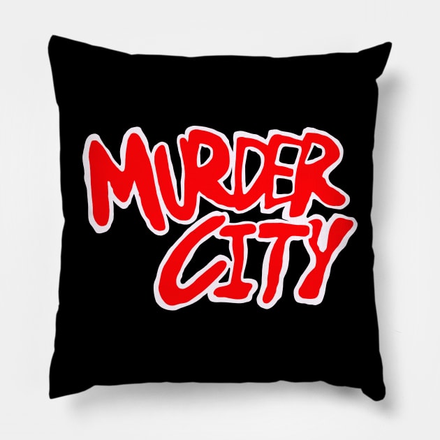 Murder City Pillow by Colonel JD McShiteBurger