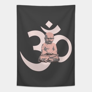 Little Buddha Om pink Tapestry