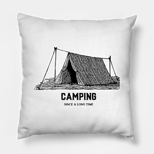 Camping Adventure Tent Since Vintage Sunset Pillow