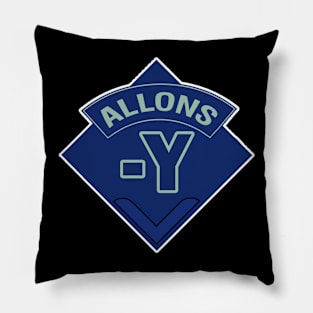 Allons-y - Doctor Who Style Logo - Let's Go Pillow