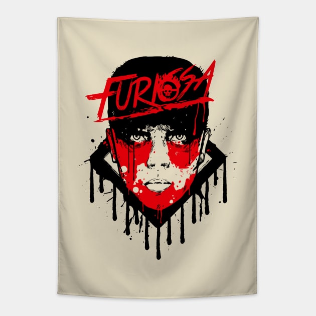 Furiosa Head Tapestry by demonigote