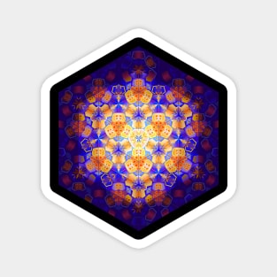 Concentric kaleidoscope pattern Magnet