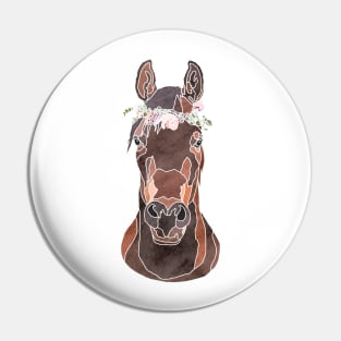 Flower Crown Horse Pin