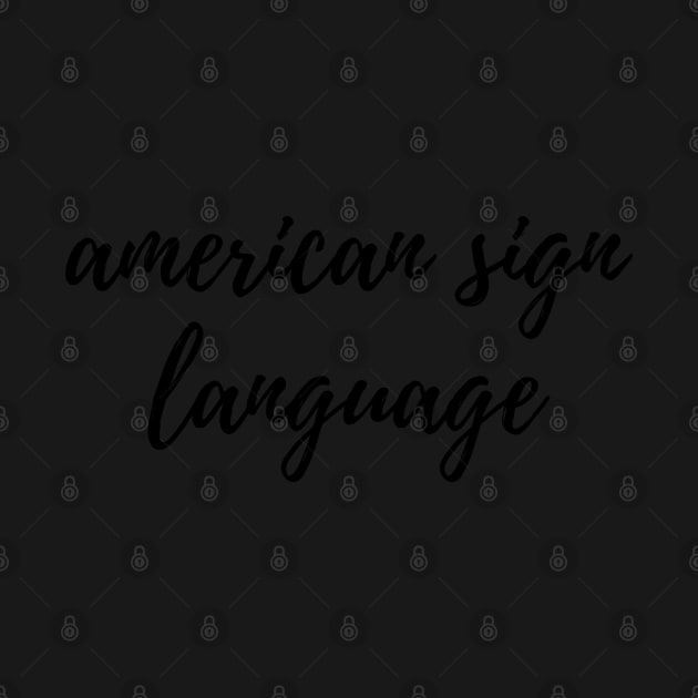 American Sign Language Binder Label by stickersbyjori