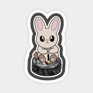 Pride Puck Bunny (Nonbinary) Magnet