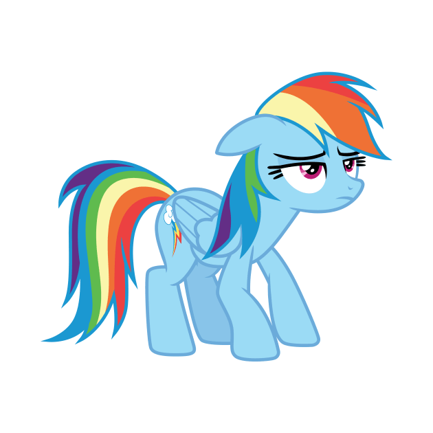 relunctantly dancing Rainbow Dash by CloudyGlow