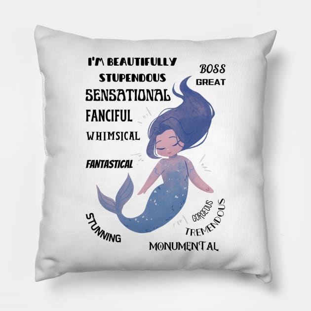 Countless Adjectives To Describe Me Pillow by Caleo Conet