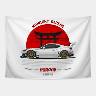 Midnight Racer White GT 86 JDM Tapestry