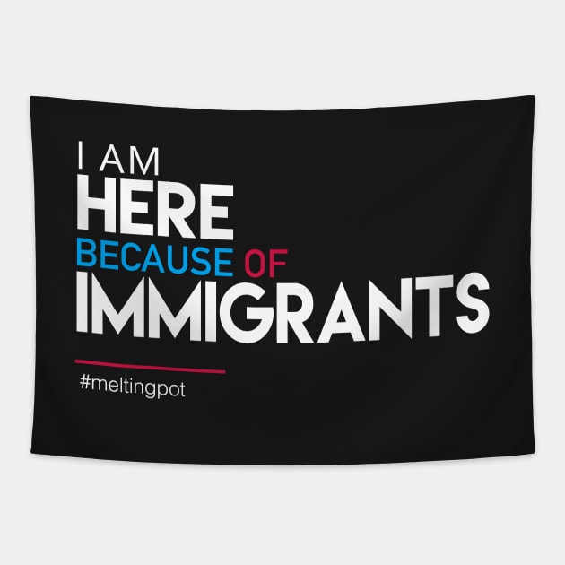 I'm Here Because of Immigrants Tapestry by Boots