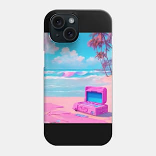 Synthwave beach aesthetic Phone Case