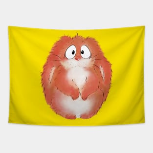 Polite cute orange rabbit Tapestry