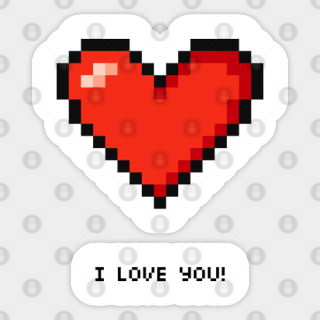 I Love You Minecraft I Love You Minecraft Sticker Teepublic