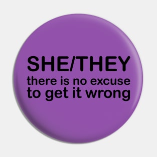 Pronouns: SHE/THEY - there is no excuse to get it wrong Pin