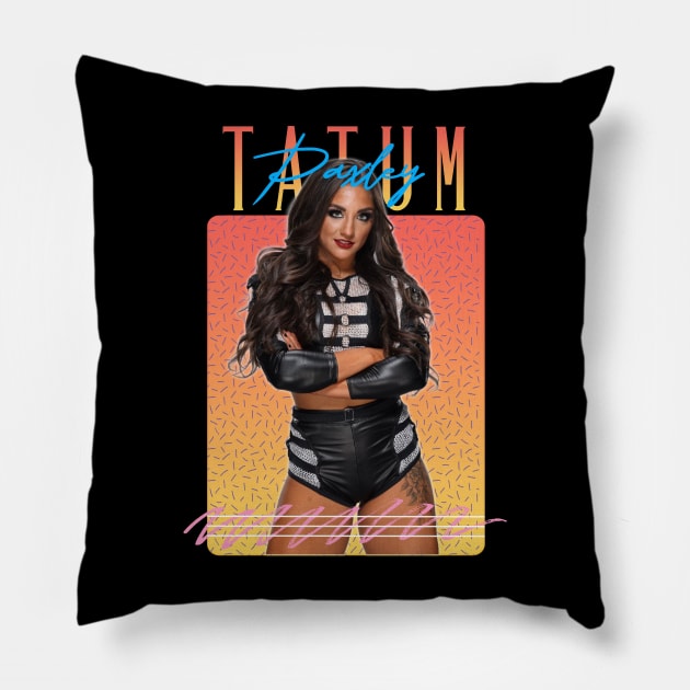 Tatum Paxley Retro Aesthetics Fan Art Pillow by Ihkwan Art