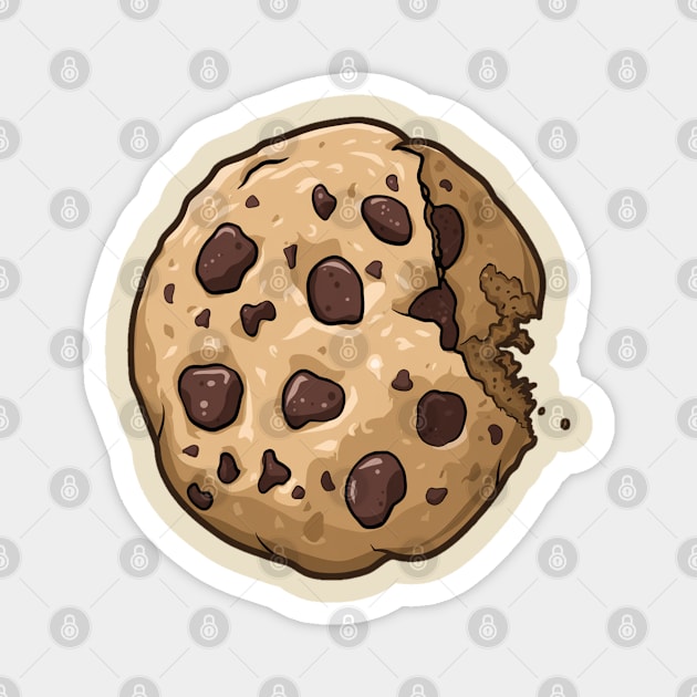 Chocolate Chip, Delicious Chocolate Chip Cookie Design, Perfect for Cookie Lovers and Dessert Enthusiasts Magnet by Pixel Threads 