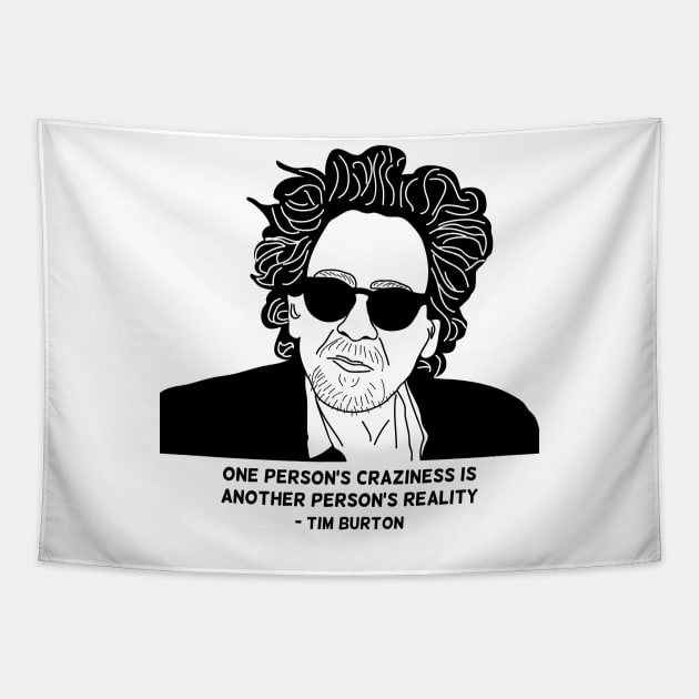 Tim Burton - Quote Tapestry by 8mmattire