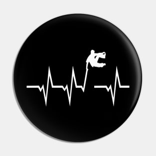 Parcour Heartbeat Funny Free Running Design Pin