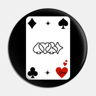 Poker Card Design Pin