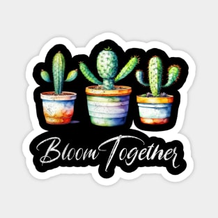 Cactus - Bloom Together watercolor style Magnet