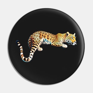 Crouching Leopard Pin