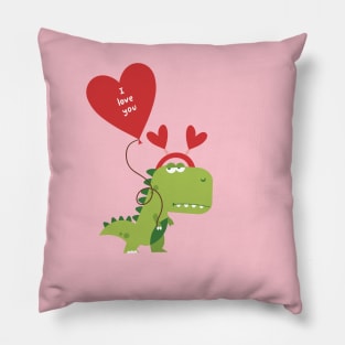 Dinosaur Valentine’s Day Pillow