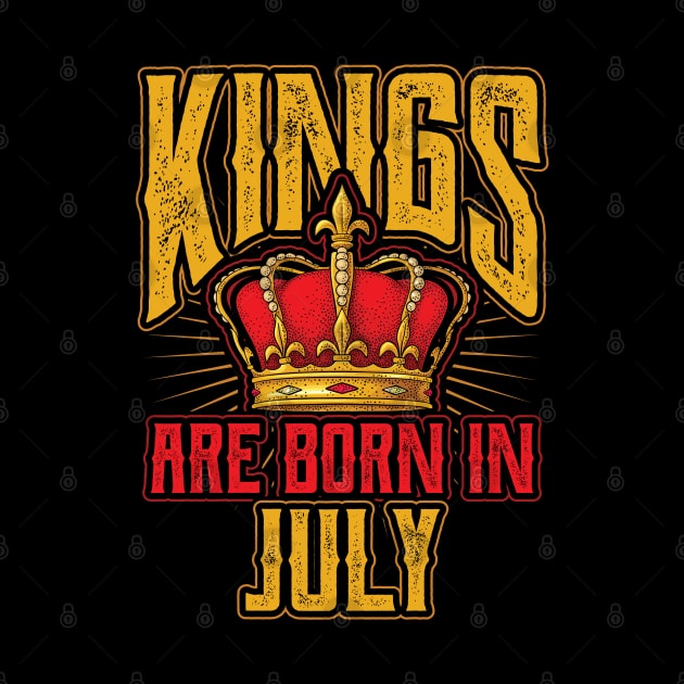 Kings are Born in July Birthday Gift by aneisha