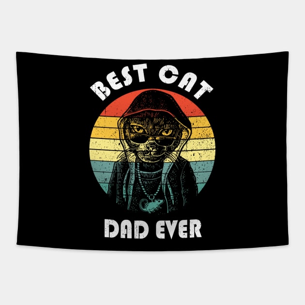 Best Cat Dad Ever Father Gift Tapestry by Jason Smith