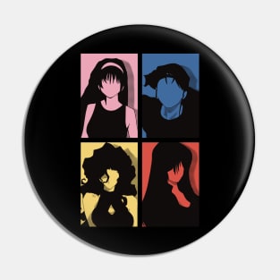 All The Main Characters In Golden Boy Anime In A Colorful Kawaii Minimalist Pop Art Design Pin