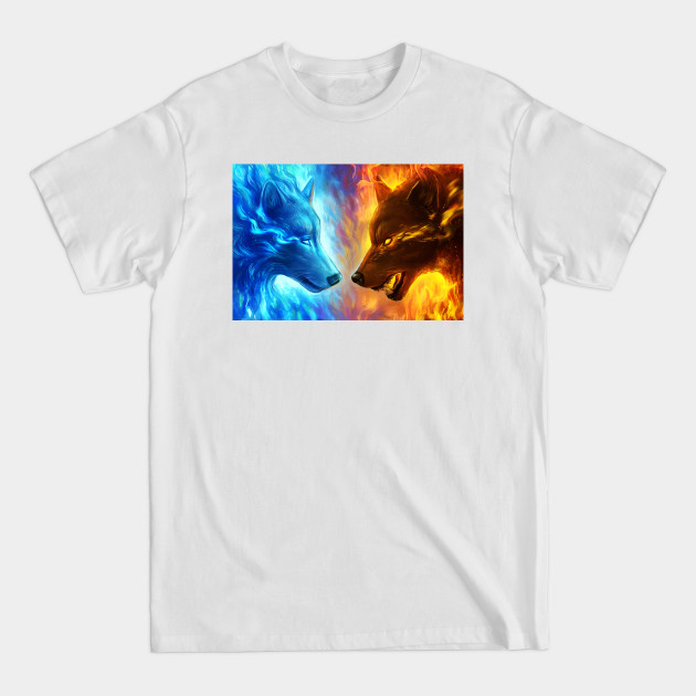 Fire and Ice - Wolf - T-Shirt