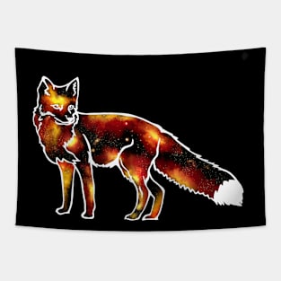 Fiery fox space animal Tapestry