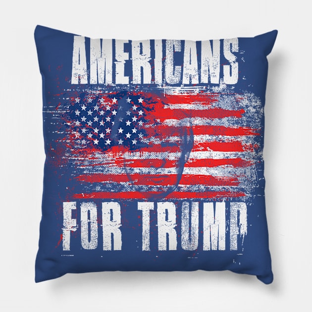 Americans For Trump - Trump 2020 Patriotic Flag Pillow by Family Heritage Gifts