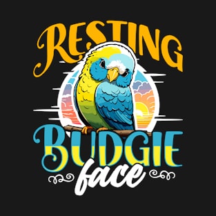 Budgie Resting Budgie Face Parakeet Bird Lover T-Shirt