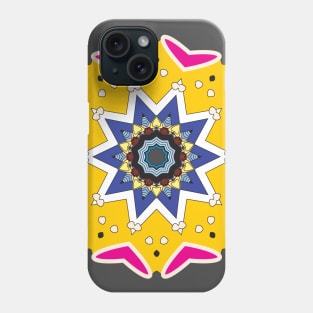 Golden unicorn Mandala art Sunflower modern repeated pattern Phone Case