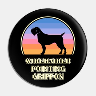 Wirehaired Pointing Griffon Vintage Sunset Dog Pin