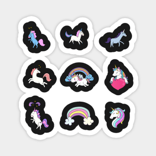 Unicorns & Rainbows Sticker Pack Magnet