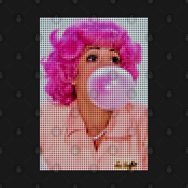 Frenchy Grease Dot Art by PengellyArt