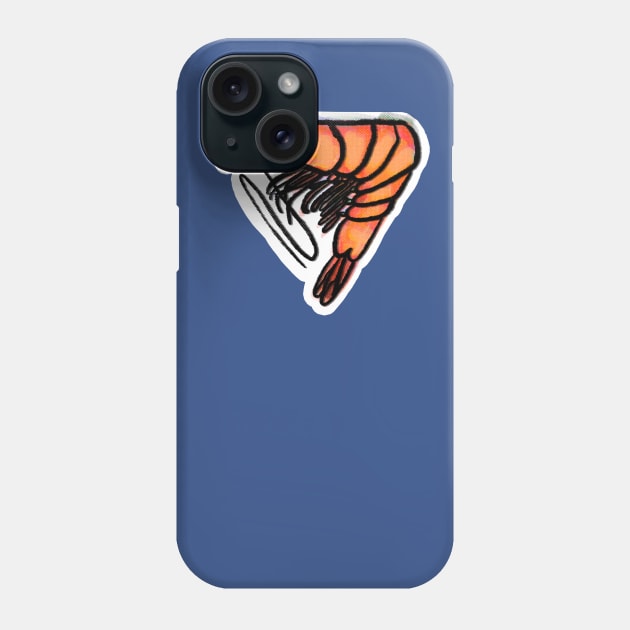 Shrimp! Phone Case by Elliot HT Art