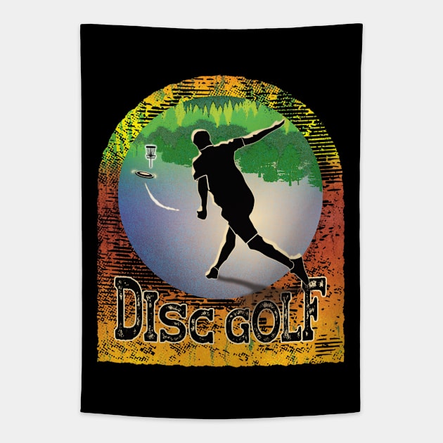 Disc Golf Player Tapestry by Fairview Design